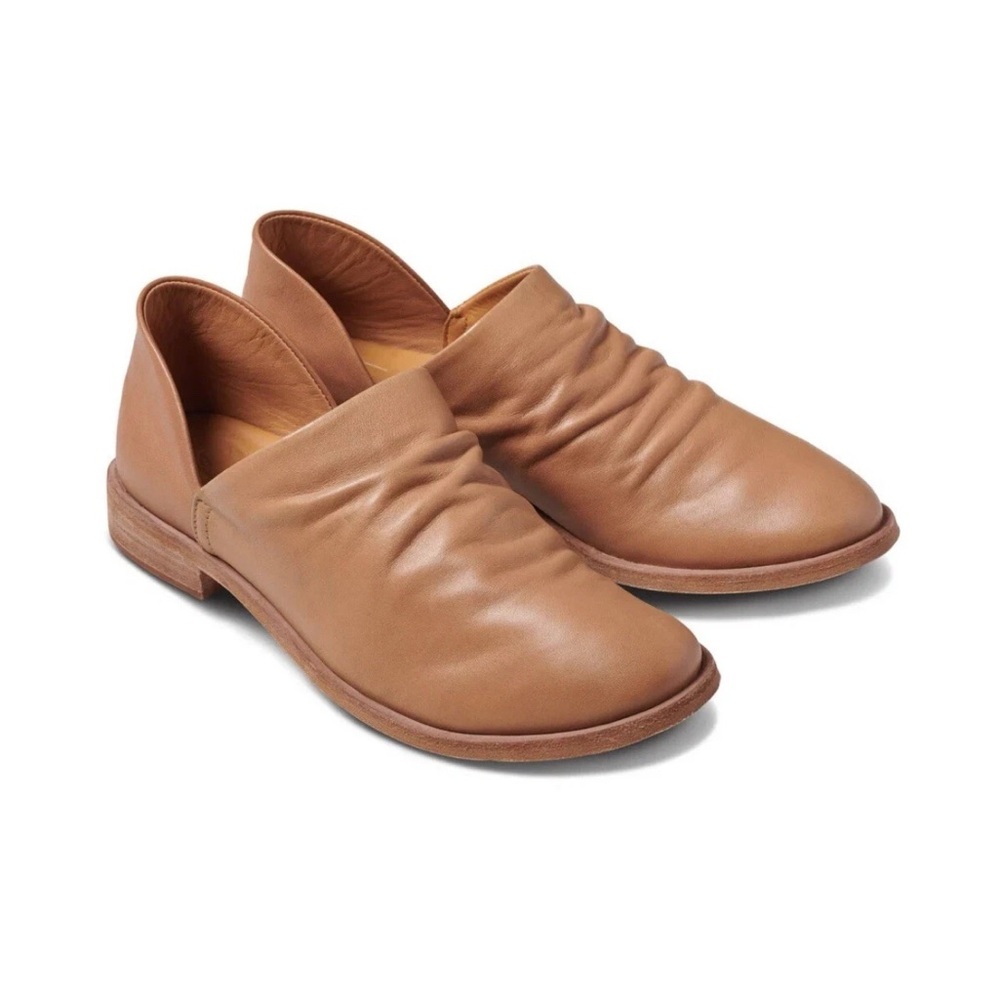 Beek Puffin Bootie Size 7 $375 Saddle Leather Flats Women Shoes Slip On Comfort
